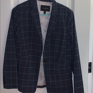 Navy plaid blazer